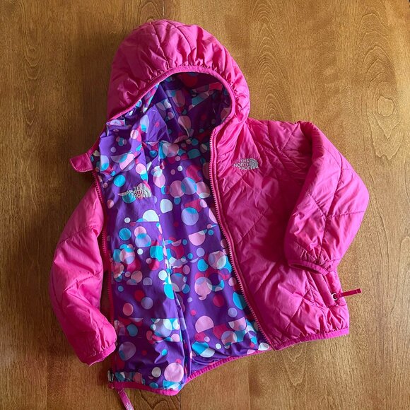 The North Face reversible bubble coat 3T